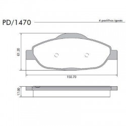 PASTILLAS DE FRENO CITROEN C4 LOUNGE PEUGEOT 308 3008 408 5008 1.6 - DELANTERA