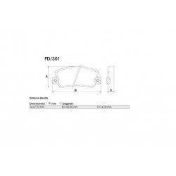 PASTILLAS DE FRENO DACIA 1210 1310 1410 RENAULT R12 - DELANTERA