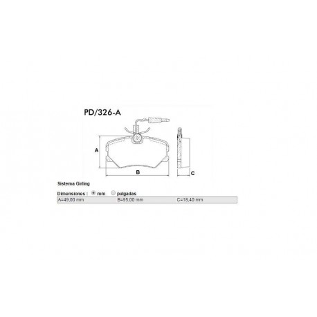PASTILLAS DE FRENO CITROEN ZX PEUGEOT 306 4 SENSORES LARGOS - DELANTERA