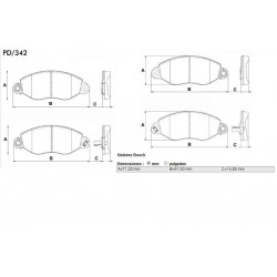 PASTILLAS DE FRENO FORD TRANSIT RODADO 16 - DELANTERA