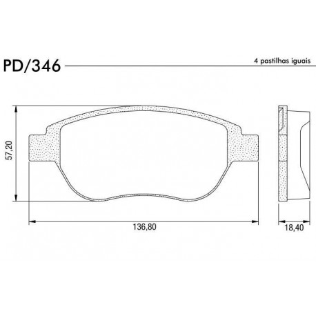 PASTILLAS DE FRENO CITROEN C3 C4 GRAND PICASSO XSARA GEELY EMGRAND 7 1.8 PEUGEOT 207 307 2008 1.6 - DELANTERA