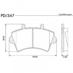 PASTILLAS DE FRENO RENAULT MASTER 2.5 DCI 2.8D - DELANTERA