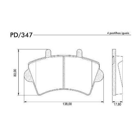 PASTILLAS DE FRENO RENAULT MASTER 2.5 DCI 2.8D - DELANTERA