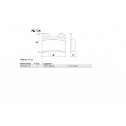 PASTILLAS DE FRENO FORD ESCORT XR3 ORION VOLKSWAGEN POINTER - TRASERA