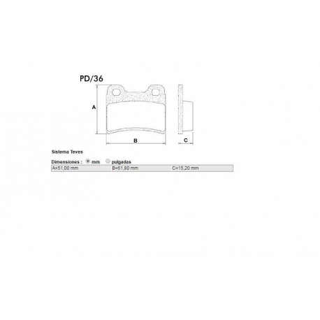 PASTILLAS DE FRENO FORD ESCORT XR3 ORION VOLKSWAGEN POINTER - TRASERA