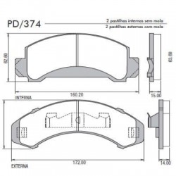 PASTILLAS DE FRENO FORD AEROSTAR EXPLORER RANGER MAZDA B2300 B3000 NAVAJO - DELANTERA