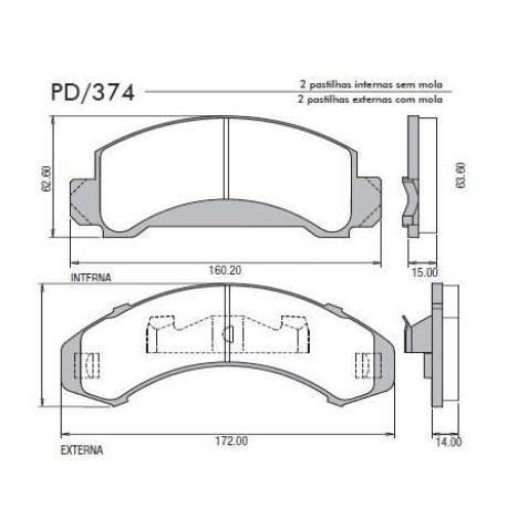 PASTILLAS DE FRENO FORD AEROSTAR EXPLORER RANGER MAZDA B2300 B3000 NAVAJO - DELANTERA