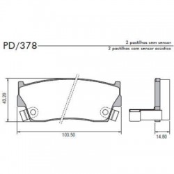 PASTILLAS DE FRENO CHEVROLET TRACKER SUZUKI SIDEKICK VITARA - DELANTERA