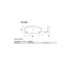 PASTILLAS DE FRENO HONDA CIVIC PRELUDE HYUNDAI ACCENT ELANTRA EXCEL PONY SCOUPE JAC J3 - DELANTERA