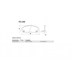 PASTILLAS DE FRENO HONDA ACCORD AERODECK V PRELUDE 92/96 - DELANTERA