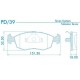 PASTILLAS DE FRENO FORD ESCORT ORION VOLKWAGEN GOL POINTER POLO - DELANTERA