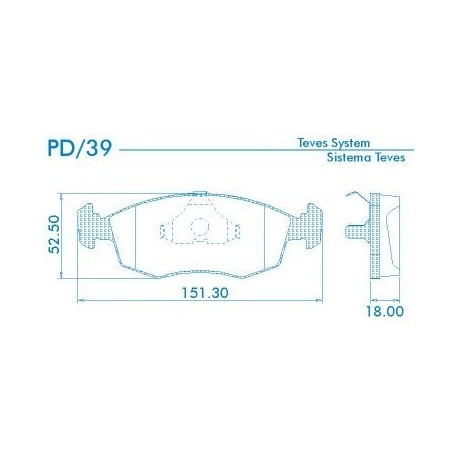 PASTILLAS DE FRENO FORD ESCORT ORION VOLKWAGEN GOL POINTER POLO - DELANTERA