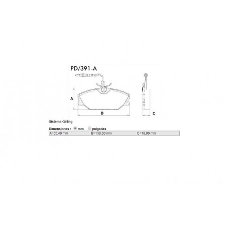 PASTILLAS DE FRENO RENAULT LAGUNA MEGANE R19 SAFRANE SCENIC - DELANTERA