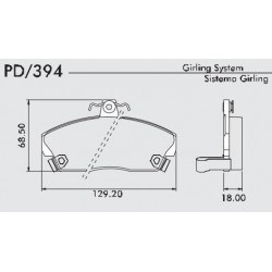 PASTILLAS DE FRENO ROVER 25 216 820 GAZELLE CAMION LAND ROVER FREELANDER - DELANTERA