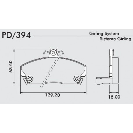 PASTILLAS DE FRENO ROVER 25 216 820 GAZELLE CAMION LAND ROVER FREELANDER - DELANTERA