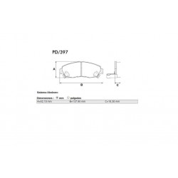 PASTILLAS DE FRENO ACURA CL HONDA ACCORD CIVIC PRELUDE ROVER 620 DIESEL 90/96 - DELANTERA