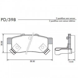 PASTILLAS DE FRENO HONDA CITY CIVIC CR-X III DEL SOL 1.6 16V FIT INTEGRA JAZZ WR-V - TRASERA