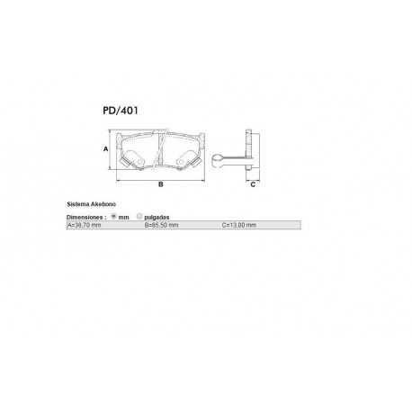 PASTILLAS DE FRENO HONDA ACCORD PRELUDE NISSAN MAXIMA SUZUKI SWIFT - TRASERA