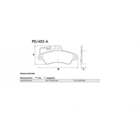 PASTILLAS DE FRENO FORD MONDEO GHIA 93/95 - TRASERA