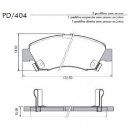 PASTILLAS DE FRENO HONDA CIVIC 1.3 1.5 1.6 90/96 FIT 03/ - DELANTERA