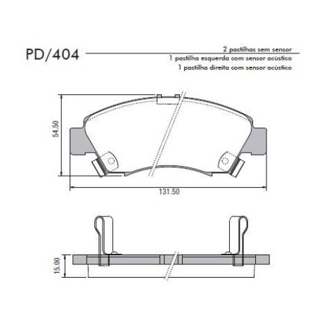 PASTILLAS DE FRENO HONDA CIVIC 1.3 1.5 1.6 90/96 FIT 03/ - DELANTERA