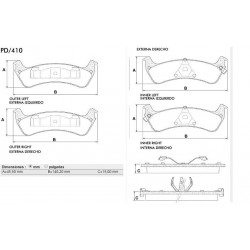 PASTILLAS DE FRENO FORD EXPLORER - TRASERA