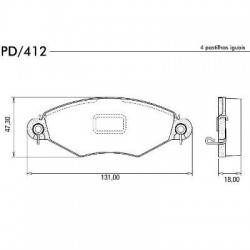 PASTILLAS DE FRENO CITROEN XSARA PEUGEOT 206 - DELANTERA