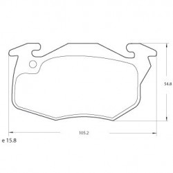 PASTILLAS DE FRENO PEUGEOT 106 205 405 PARTNER RENAULT R9 R11 R919 CHAMADE CLIO EXPRESS - DELANTERA