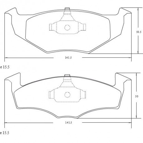 PASTILLAS DE FRENO SEAT AROSA CORDOBA IBIZA INCA VOLKSWAGEN FOX GOL GOLF POLO VENTO VOYAGE VENTILADO - DELANTERA