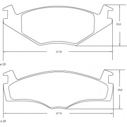 PASTILLAS DE FRENO SEAT CORDOBA TOLEDO VOLKSWAGEN POLO - DELANTERA