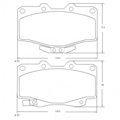 PASTILLAS DE FRENO TOYOTA 4 RUNNER LAND CRUISER HILUX - DELANTERA