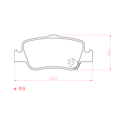 PASTILLAS DE FRENO TOYOTA AURIS COROLLA 06/ - TRASERA
