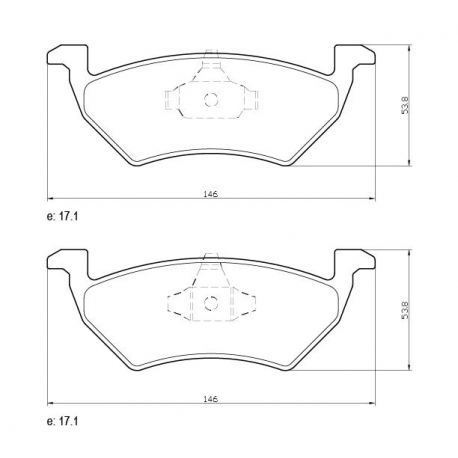 PASTILLAS DE FRENO VOLKSWAGEN UP 1.0 MPI - DELANTERA