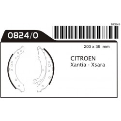 JUEGO ZAPATAS CITROEN C3 - XANTIA- XSARA 2002/.. DIAM.203 ANCHO 39