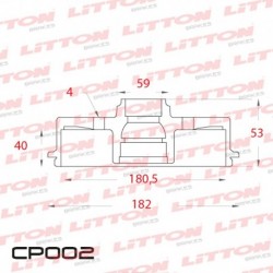 CAMPANA DE FRENO FIAT PUNTO 1.3 JTD - 08/.. TRAS.DIAM.214MM CUBO 180MM BD9325