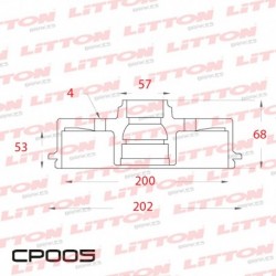 CAMPANA DE FRENO CHEVROLET ASTRA 1.8I / 2.0I / SW - 94/96 TRAS.DIAM.243,5MM CUBO 200MM BD8958