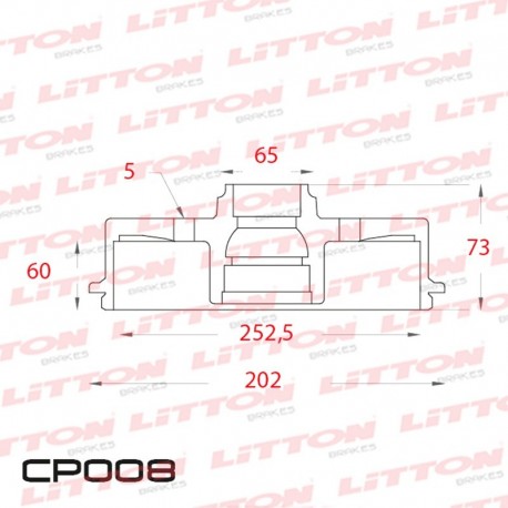 CAMPANA DE FRENO VW KOMBI TODOS - 82/.. TRAS.DIAM.282MM CUBO 251,5MM BD1513