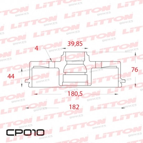 CAMPANA DE FRENO FORD ESCORT TODOS - 81/92 TRAS.C/MAZADIAM.216MM CUBO 180MM BD6628