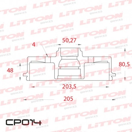 CAMPANA DE FRENO FORD ESCORT TODOS - 92/.. TRAS.C/MAZADIAM.239MM CUBO 203MM BD6630