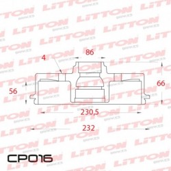 CAMPANA DE FRENO VW ESCARABAJO TODOS - 70/.. TRAS.DIAM.272,5MM CUBO 230MM BD1515