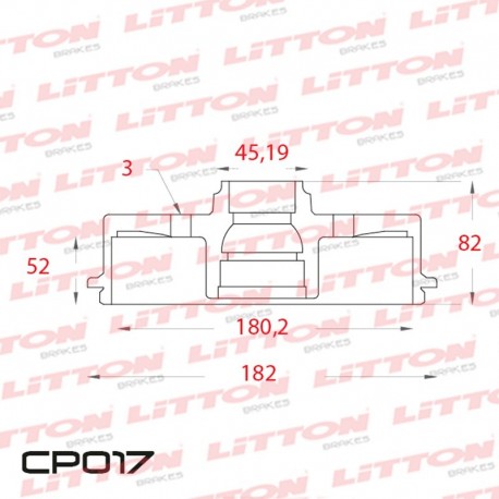 CAMPANA DE FRENO FORD CORCEL DEL REY PAMPA TRASERO 180,2MM - BD1651