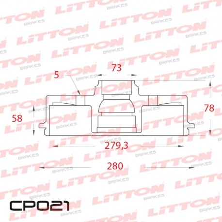 CAMPANA DE FRENO FORD F100 TODOS - 66/92 TRAS.DIAM.324MM CUBO 279,5MM BD0211