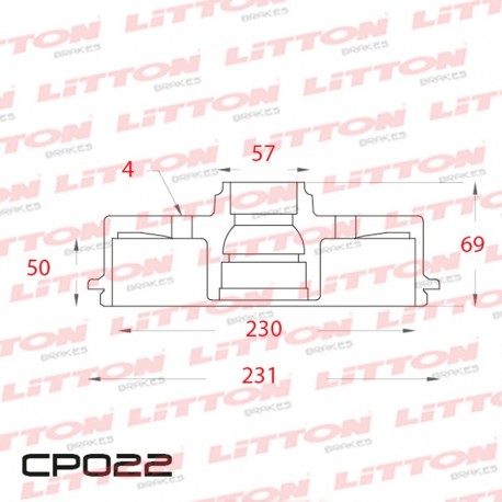 CAMPANA DE FRENO CHEVROLET ASTRA 1.8 / 2.0 8V - 99/.. TRAS.DIAM.264,5MM CUBO 230MM BD8063