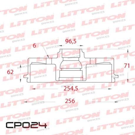 CAMPANA DE FRENO CHEVROLET LUV PICK-UP - 83/.. TRAS.DIAM.294,5MM CUBO 254MM BD8312