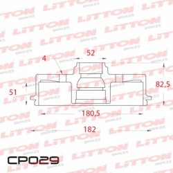 CAMPANA DE FRENO RENAULT 9 TODOS - 87/.. TRAS.C/MAZADIAM.208MM CUBO 180,5MM BD3030