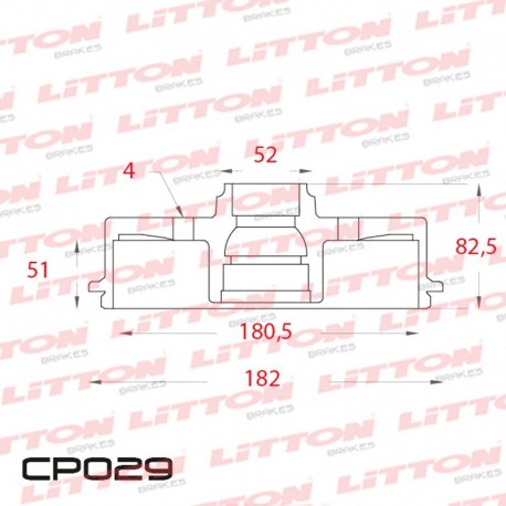 CAMPANA DE FRENO RENAULT 9 TODOS - 87/.. TRAS.C/MAZADIAM.208MM CUBO 180,5MM BD3030