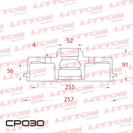 CAMPANA DE FRENO RENAULT TRAFIC TODOS - 86/.. TRAS.C/MAZADIAM.291MM CUBO 255MM BD5305