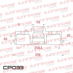 CAMPANA DE FRENO HYUNDAI H100 2.5 TD - 95/.. TRAS.DIAM.296MM CUBO 254MM BD0101