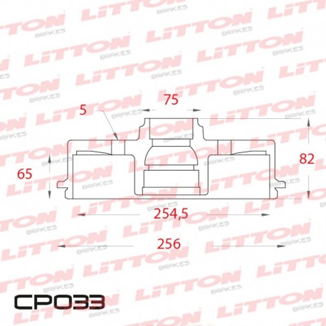 CAMPANA DE FRENO HYUNDAI H100 2.5 TD - 95/.. TRAS.DIAM.296MM CUBO 254MM BD0101