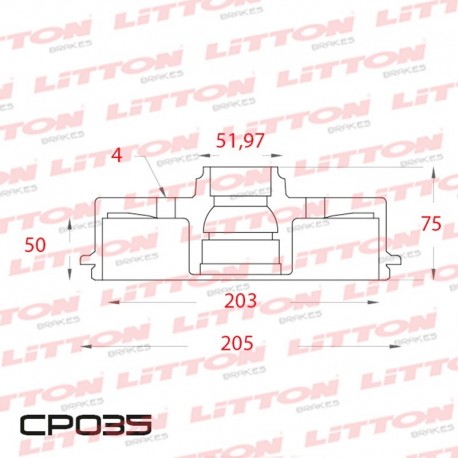 CAMPANA DE FRENO RENAULT CLIO TODOS + ABS - 93/.. TRAS.C/MAZADIAM.234MM CUBO 203,5MM BD9322